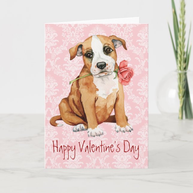 Tarjeta Festiva Valentine Rosa Stafford (Anverso)