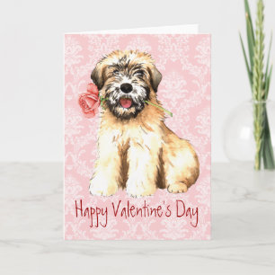 Tarjeta Festiva Valentine Rosa Wheaten
