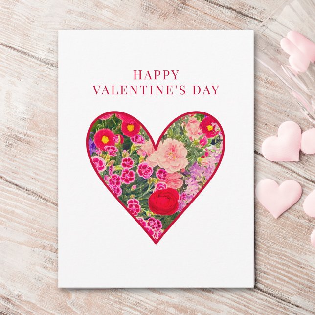Tarjeta Festiva Valentine’s Day for Best Friend, Floral Heart Love (Subido por el creador)