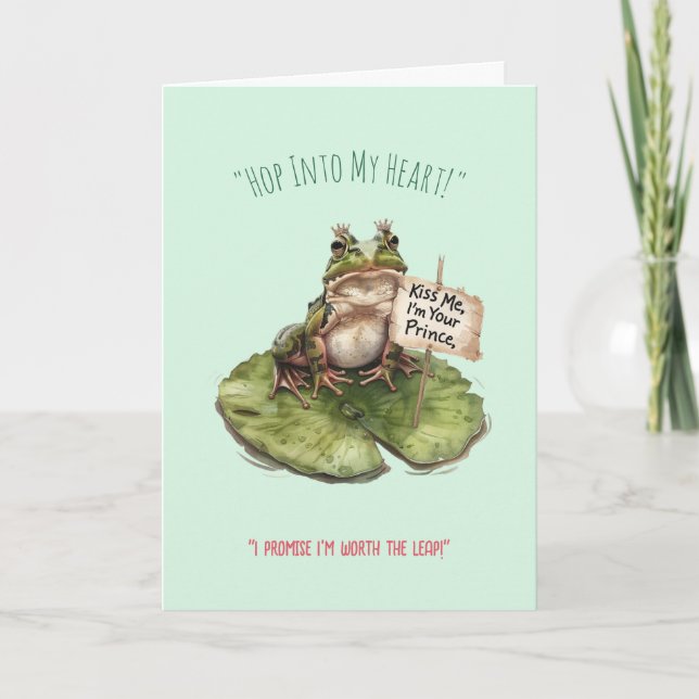 Tarjeta Festiva Valentine’s Day Funny Card – Cute Pun Love Humor (Anverso)