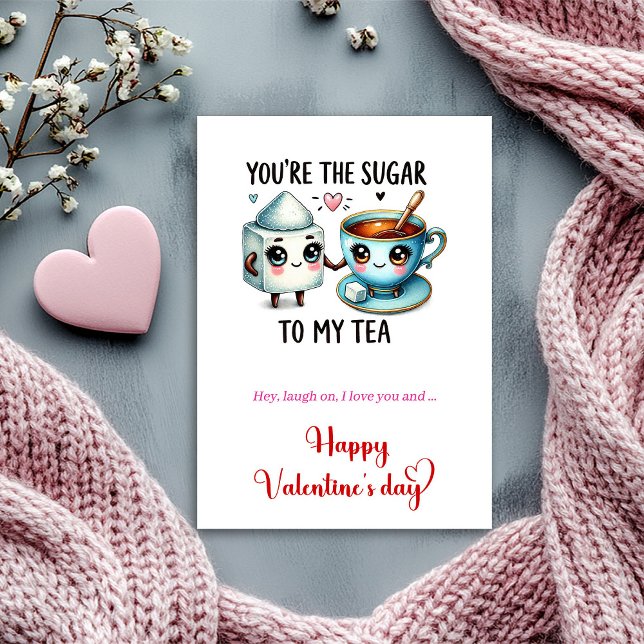 Tarjeta Festiva Valentine’s Day Humor Card Cartoon Food Love (Valentine’s Day Humor Card Cartoon Food Love)