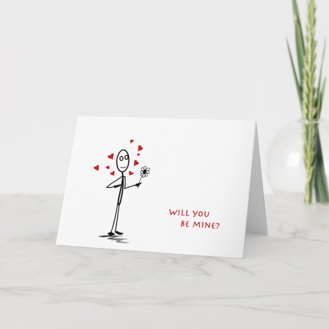 Tarjeta Festiva Valentine, ¿serás mía? (Anverso)