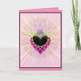 Tarjeta Festiva Valentine Seted Glass