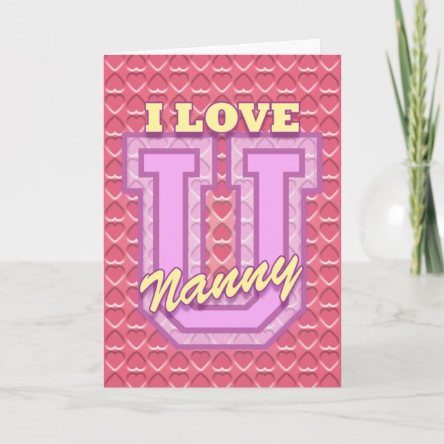 Tarjeta Festiva Valentine: "Te amo nana" (Anverso)