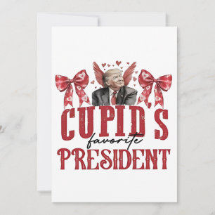 Tarjeta Festiva Valentine Trump, el presidente favorito de Cupido