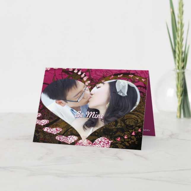 Tarjeta Festiva Valentine Tu Foto - (Anverso)