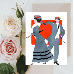 Tarjeta Festiva Valentine Vintage Couple