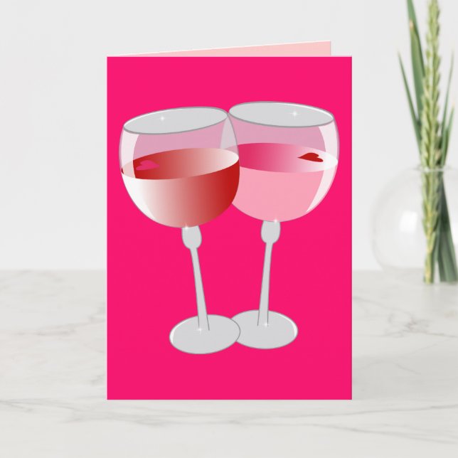Tarjeta Festiva Valentine Wine (Anverso)
