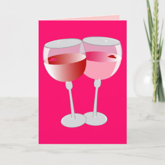 Tarjeta Festiva Valentine Wine