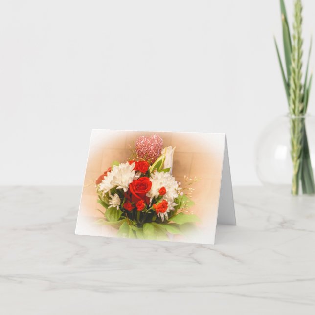 Tarjeta Festiva Valentines Bouquet (Anverso)