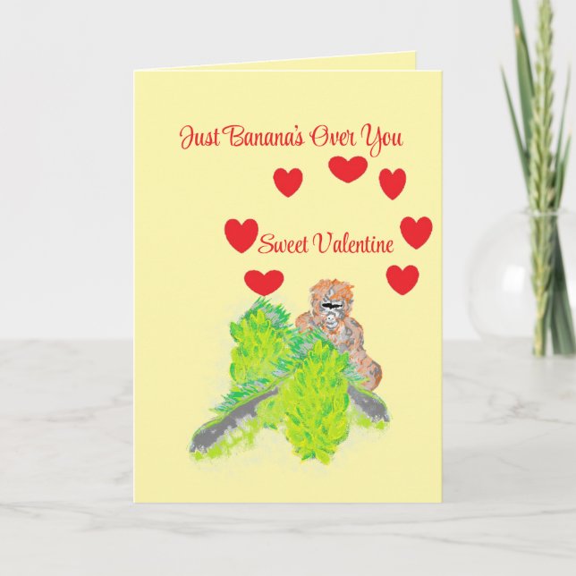 Tarjeta Festiva Valentine's card : Bananas For you (Anverso)