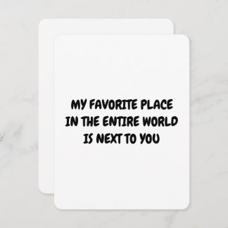 Tarjeta Festiva Valentines Card for Boyfriend My Favorite Place