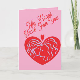 Tarjeta Festiva Valentine's Cards : Heart beats for You .