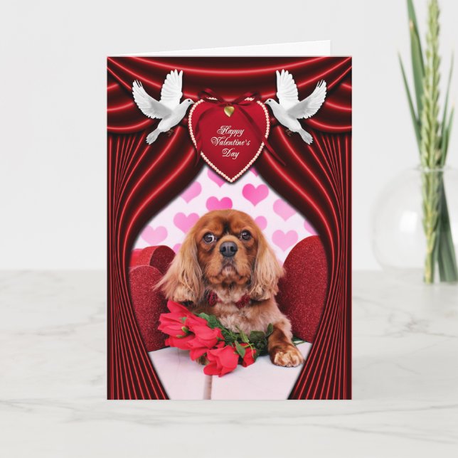 Tarjeta Festiva Valentines - Cavalier - Cooper (Anverso)