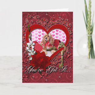 Tarjeta Festiva Valentines - Cocker Spaniel - Bella