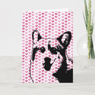 Tarjeta Festiva Valentines - Corgi Silhouette - Owen