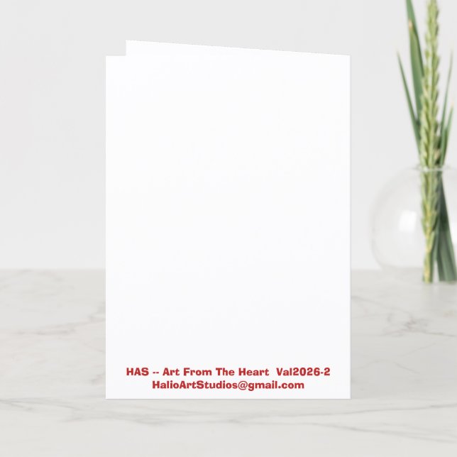 Tarjeta Festiva Valentine's Day Card (Reverso)
