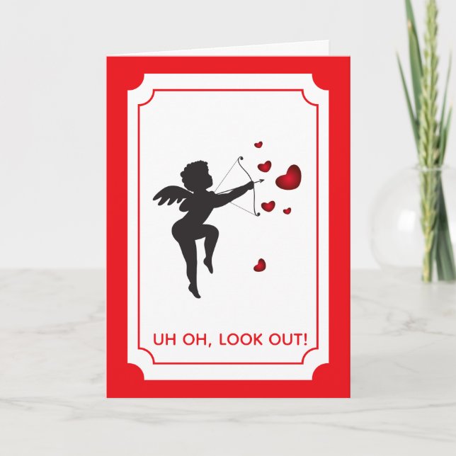 Tarjeta Festiva Valentine's Day Card-Cupid Holiday Card (Anverso)
