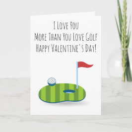 Tarjeta Festiva Valentines Day Card For Golfer Funny Golf Player