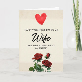 Tarjeta Festiva Valentines Day Card for Wife, Happy Valentines 