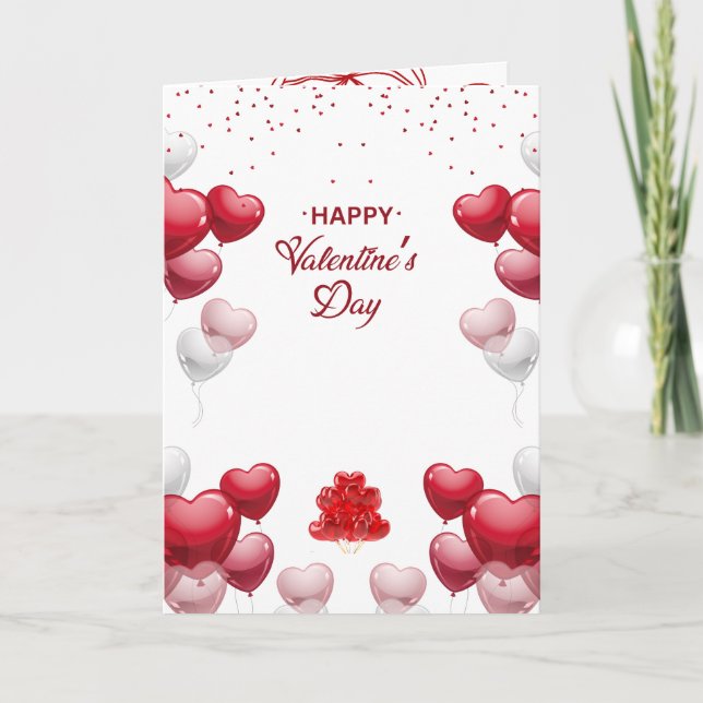 Tarjeta Festiva Valentine's Day Card: Heartfelt Expression of Love (Anverso)
