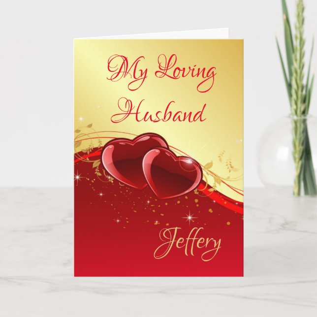 Tarjeta Festiva Valentine's Day Card-My Loving Husband (Anverso)