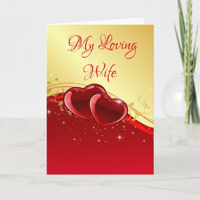 Tarjeta Festiva Valentine's Day Card-My Loving Wife (Anverso)