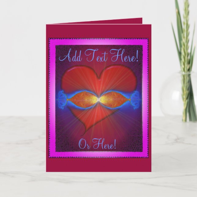 Tarjeta Festiva Valentines Day Card Template (Anverso)