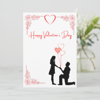 Tarjeta Festiva Valentine's Day Couple Proposal Card
