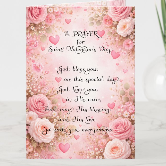 Tarjeta Festiva  Valentines Day Floral Friendship Christian (Subido por el creador)