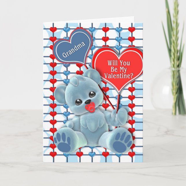 TARJETA FESTIVA VALENTINE'S DAY - GRANDMA - FROM BABY (Anverso)