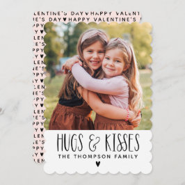 Tarjeta Festiva Valentine's Day Hugs Kisses Photo