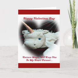 Tarjeta Festiva Valentines de Unicorn