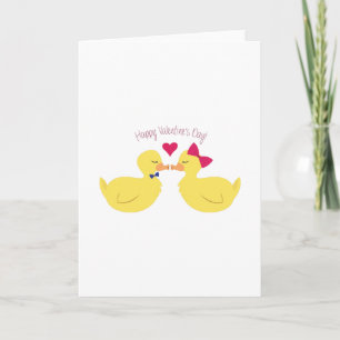 Tarjeta Festiva Valentines Ducks