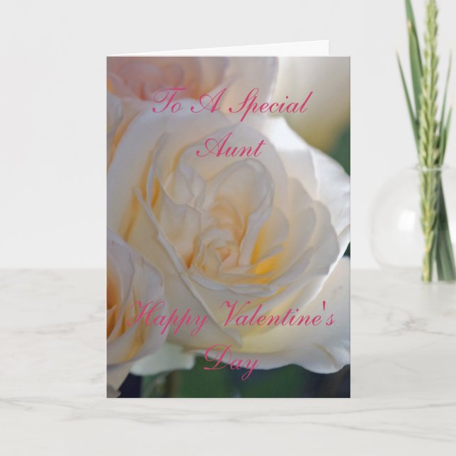 Tarjeta Festiva Valentine's For Aunt Card (Anverso)