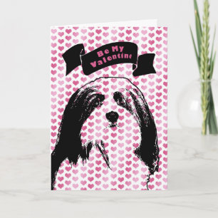 Tarjeta Festiva Valentines - Havanese Silhouette
