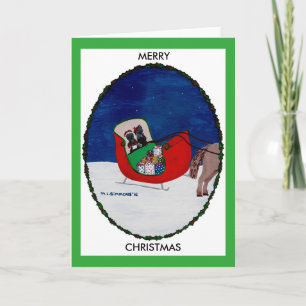 TARJETA FESTIVA VAMOS A CASA PARA NAVIDADES