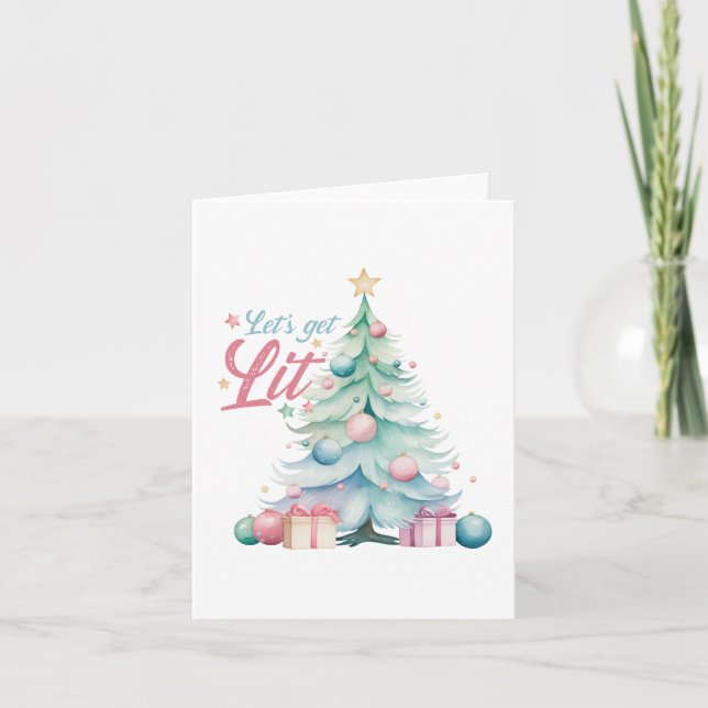 Tarjeta Festiva Vamos a encender (Anverso)