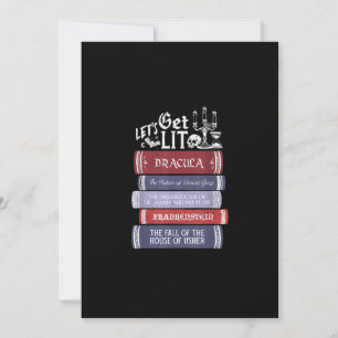 Tarjeta Festiva Vamos a Encendernos - Amante de Libros de Terror A