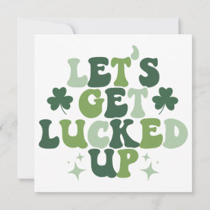 Tarjeta Festiva Vamos a tener suerte SVG/PNG Día de San Patricio