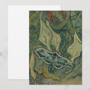 Tarjeta Festiva Van Gogh Mariposa Lunar Gigante Arte de Naturaleza