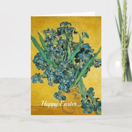 Tarjeta Festiva Van Gogh Yellow Iris Floral Vintage Easter