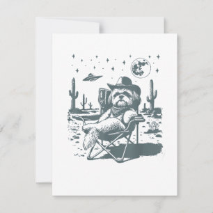 Tarjeta Festiva Vaqueros OVNI Western