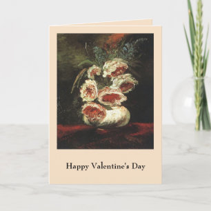 Tarjeta Festiva Vase con peonies de Vincent van Gogh