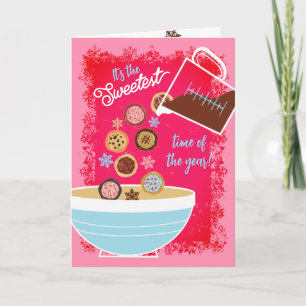 Tarjeta Festiva Vaso de medición vertiendo Navidades horneando gal