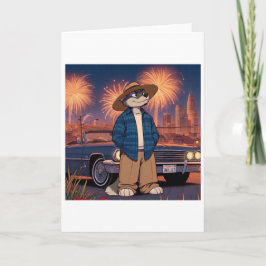 Tarjeta Festiva Vato Lobo el 4 de julio