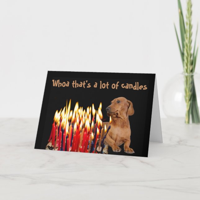 Tarjeta Festiva Vaya, eso es un montón de Dashund Dog Fun Holid (Anverso)