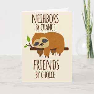Tarjeta Festiva Vecinos por Chance Friends por Choice Bestie