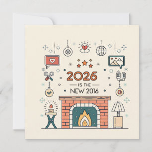 Tarjeta Festiva Vector de Cultura Acogedora 2026 Es El Nuevo 2016