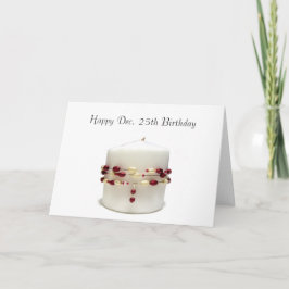 Tarjeta Festiva Vela de cumpleaños de los navidades